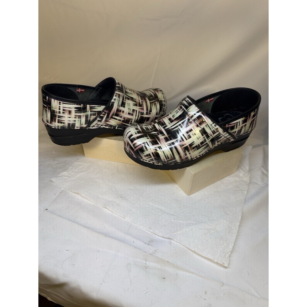Sanita Shoes Original Danish Clogs Women EUR 40 US 9 Multicolor Abstract Slip On